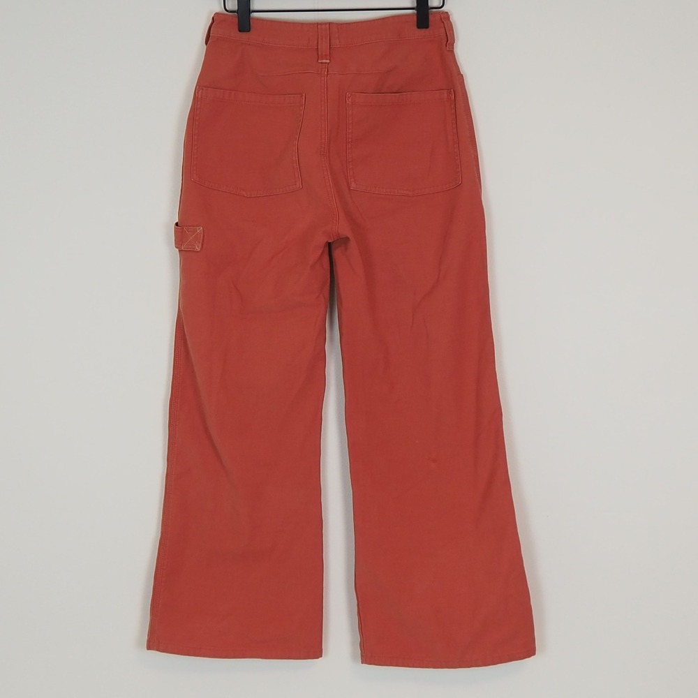 Pilcro Painter Puddle Pants Sz 25 Wide Leg High Waist Carpenter Jeans in Coral - Picture 3 of 11
